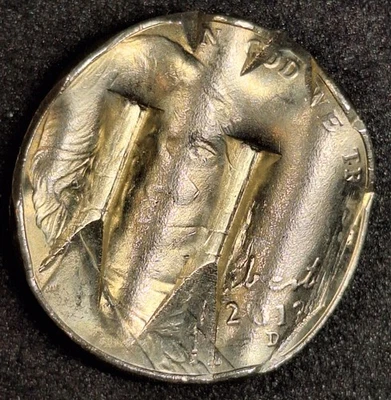 Uncirculated 2012-D Mint Cancelled /Waffled Jefferson Nickel Error w/Details (I) - Image 1 of 2