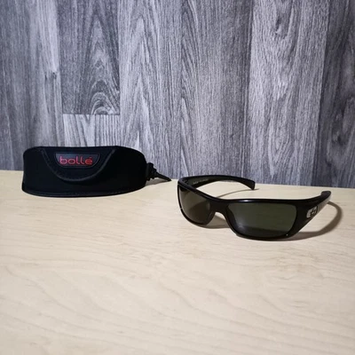 Bolle Copperhead 11227 OW Black Polarized Wrap Sport Sunglasses - VGC - Image 1 of 4