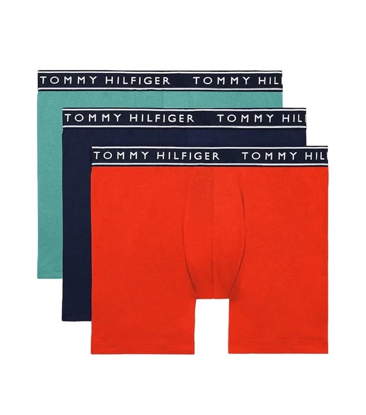 Tommy Hilfiger nuevo con etiquetas. * 3 Pk. Calzoncillo boxer elástico de algodón. Multicolor. Precio de venta sugerido por el fabricante $42,50 Foto 1 de 1