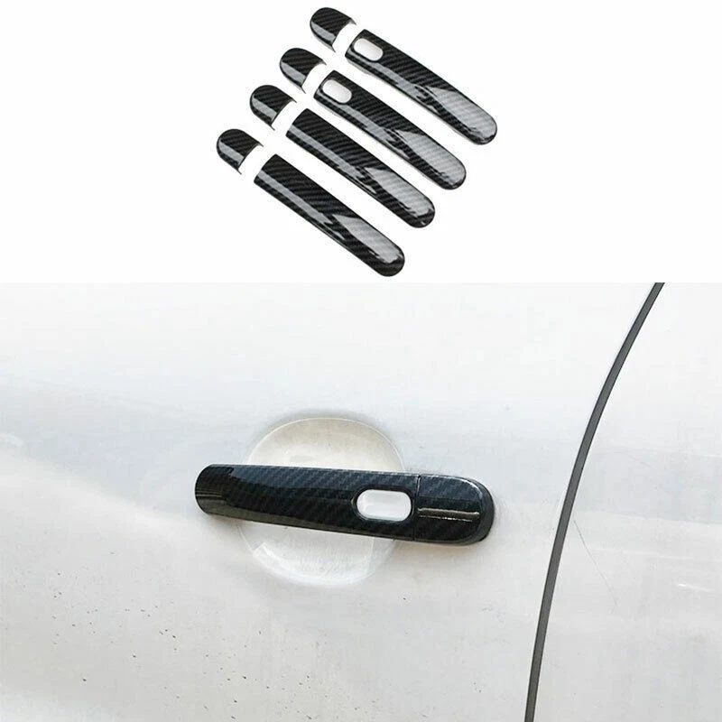 Exterior Side Smart Door Handle Trim For 2010-16 Volkswagen Tiguan Carbon Fiber - Изображение 1 из 4