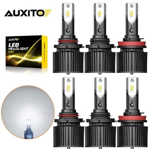 6x AUXITO 9005+9006+H11 Combo LED Headlight Kit High Low Beam Bulbs Bright EXD - Picture 1 of 14