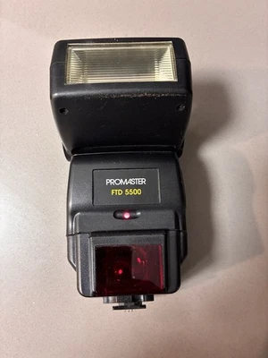 FTD 5500 Electronic Flash Promaster.  Tested and works! For canon camera.  - Image 1 of 4