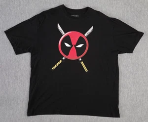 Deadpool Shirt Mask Katanas Marvel Adult 2XL Black Short Sleeve - Picture 1 of 7