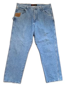 Wrangler Riggs Jeans Mens 40x32 Blue Carpenter Denim Workwear Blue - Picture 1 of 9