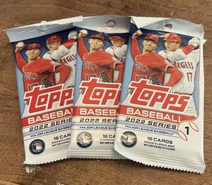 Lot (3) Unopened 16 Card Retail Display Packs 2022 Topps Series 1 Baseball Cards - Picture 1 of 1