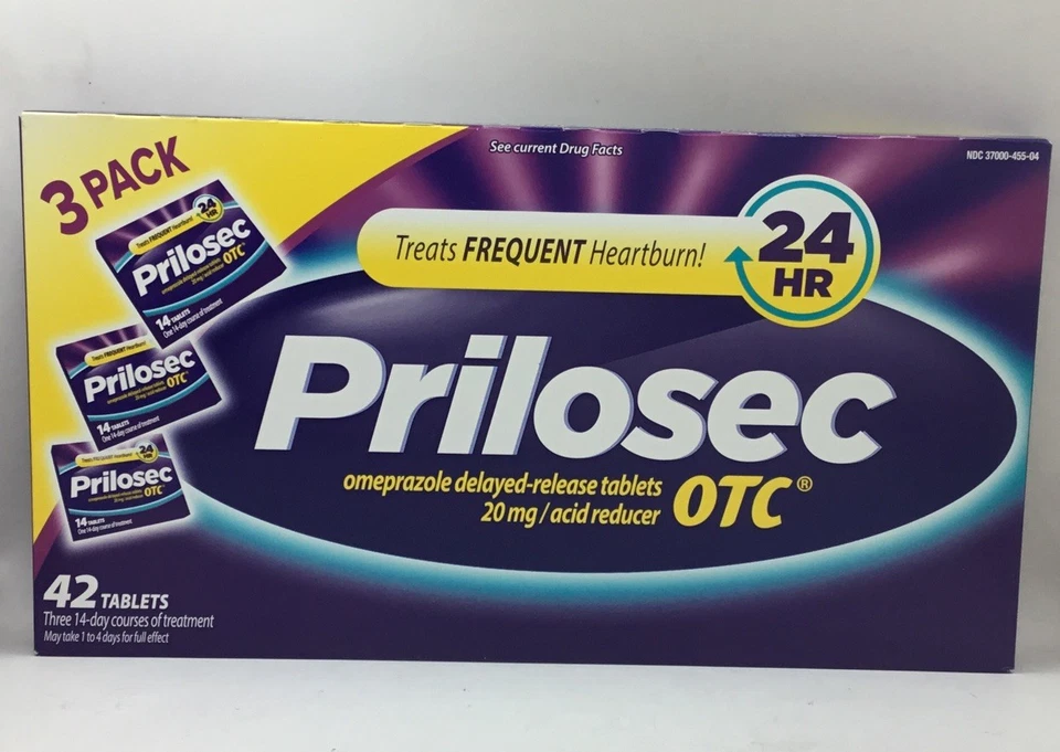 2/26 Prilosec OTC Alivio Frecuente de Acidez Estomacal y Reductor de Ácido, 42 Comprimidos Exp 2/26 Foto 1 de 1