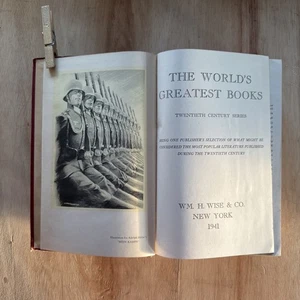 1941 "The Worlds Greatest Books" Twentieth Century Series Wise Vintage HC ILL - Imagen 1 de 24
