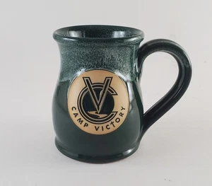 Deneen Pottery Green Drip Glaze Mug Camp Victory Zumbro Falls MN 2018 - Picture 1 of 8