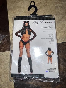 Leg Avenue Women's Lethal Ninja Halloween Costume 5 Piece Size: S - Picture 1 of 8