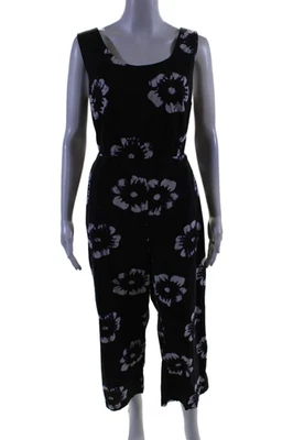 Busayo Collective Womens Floral Tie Back Jumpsuit Purple Size 12 16003613 - Image 1 of 4