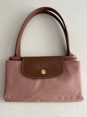 Longchamp Medium Le Pliage Top Handle Tote Pink Tea - Image 1 of 4