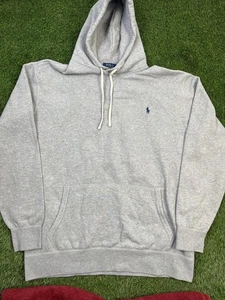 Polo Ralph Lauren Hoodie Herren XLT grau meliert Pullover Fleece bestickt Pony - Bild 1 von 10