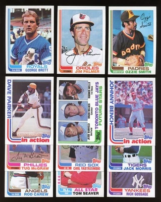 Lote de 24 tarjetas estrella de béisbol Topps 1982 ~ Brett Carew Palmer Bench Parker Yaz Foto 1 de 3