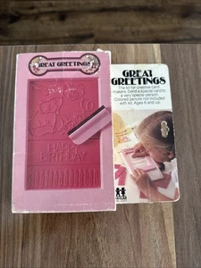 GREAT GREETINGS CARD MAKER Fashion Plates Stencils Rubbing Vintage TOMY VTG 1978 - Picture 1 of 6