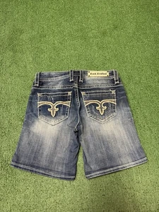 Pantalón Corto Rock Revival Mujer Emilie Easy Talla 27 (32x8) Azul Denim Tachonado Western - Imagen 1 de 20