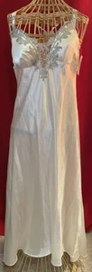Neu mit Etikett Flora by Flora Nikrooz 2-teiliges Stella Satin Venise Negligee & Morgenmantel Größe L - Bild 1 von 10