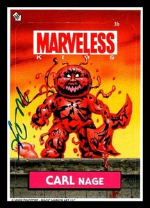 Tarjeta de parodia de Marvel #3b (nuevo) CARL NAGE - 2019 Marveless - FIRMADA - - Imagen 1 de 2