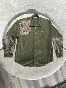 VTG Columbia Hunting Shooting Shirt Mens Large Button Up Camo Panels Hunting - Picture 1 of 4