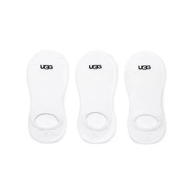 Paquete de 3 calcetines UGG Australia Stela No Show para mujer (blanco) Foto 1 de 4