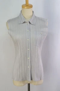 PLEATS PLEASE Chaleco Gris Sin Mangas Top 130 9456 - Imagen 1 de 6