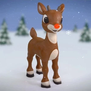 3' Animated Rudolph the Red Nose Reindeer Christmas Animatronic Yard Decor - Picture 1 of 5
