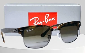 Ray-Ban CLUBMASTER SQUARE tortoise/brown POLARIZED RB4190 878/M2 52 sunglasses - Picture 1 of 12