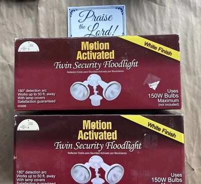 2- Do-It-Defiant White Motion Security Light 180°Wide, Dual Lamp  533408 - Image 1 of 2