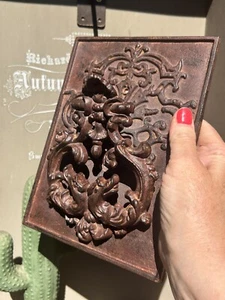 Cast Iron Ornate Door Knocker on Back Plate 9” Tall - Picture 1 of 9