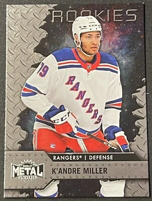 2020-21 Metal Universe K'Andre Miller #148 Rookie Card RC New York Rangers - Image 1 of 2