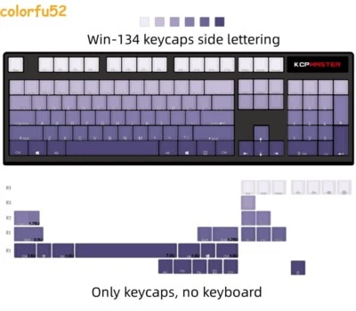 Violet Gradient OEM Translucent Keycaps for Esports Mechanical Wireless Keyboard - Image 1 of 4