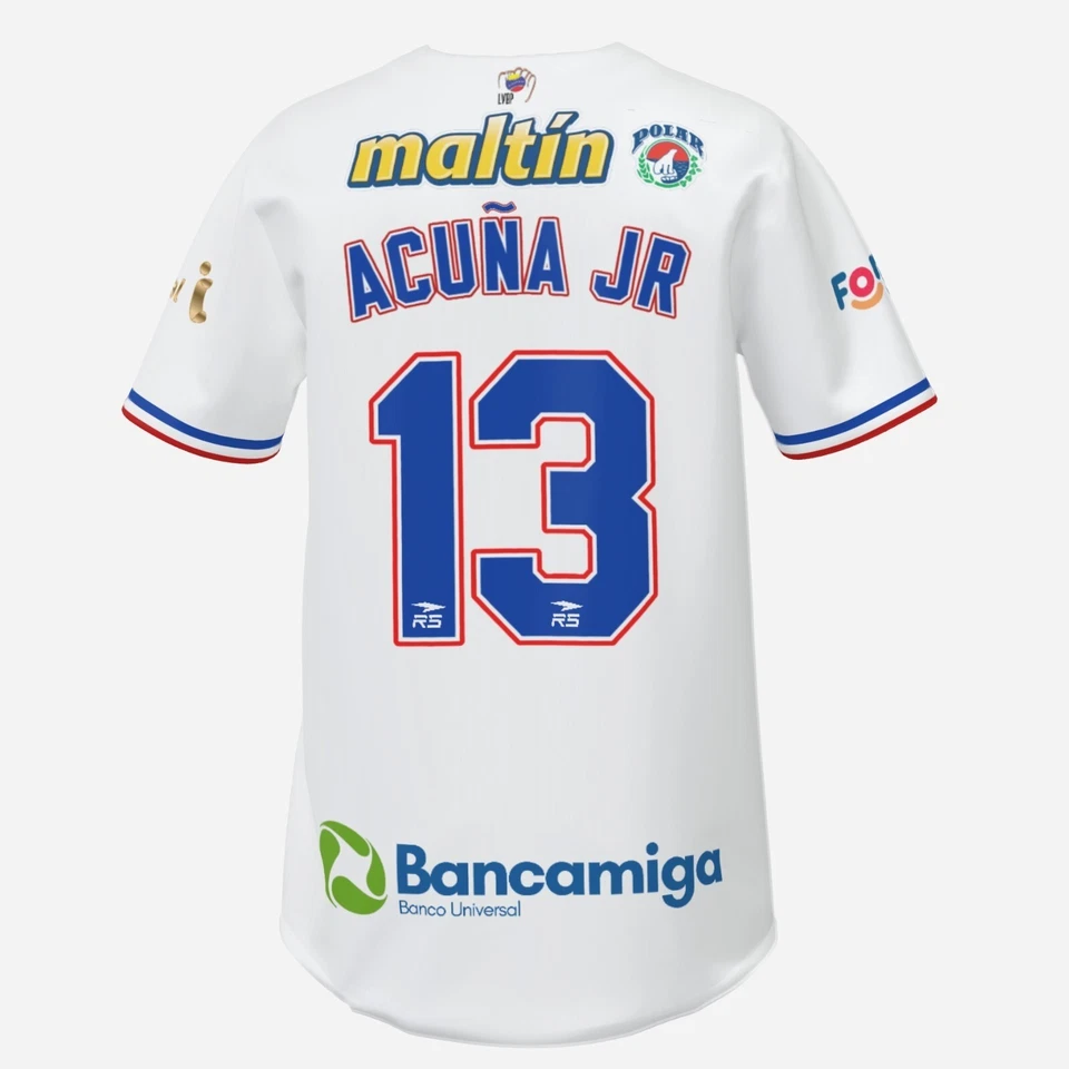 VF JERSEYS Tiburones de la Guaira - Acuña JR camisa baseball shirt Replica venezuela 2024