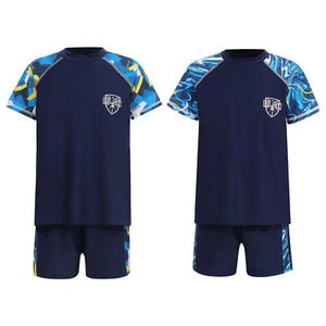 Boys Bathing Suits Two Piece Swimwear Stretch Swimsuits 2 Pieces Shorts Water - Picture 1 of 28