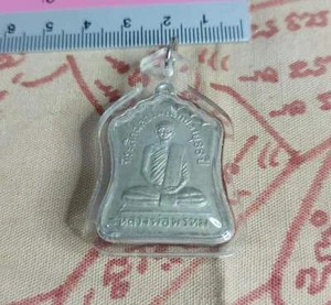 Thailändisches Buddha Amulett Phra LP Porm Wat Chongkee Münze mächtiger Anhänger. - Bild 1 von 4