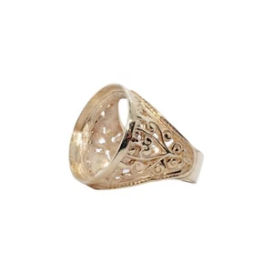9ct 9K Yellow Gold Full Sovereign Ring Mount. Size Z+1. Brand New - Picture 1 of 6
