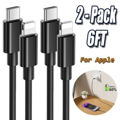 6ft Fast Charging Cable USB C to iPhone Charger for iPhone 14 Pro Max/14/14 Plus - Image 1 of 4
