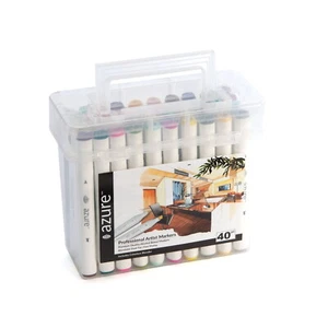 40 PC Alcohol Marker Variety Set Dual Tipped Alcohol Based Markers Art Set - Picture 1 of 6