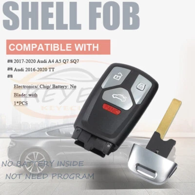  for 2017 2018 2019 2020 for Audi A4 A5 Q7 SQ5 TT Smart Remote Key Shell Fob 4B - Image 1 of 4