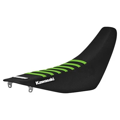 Cubierta de asiento Kawasaki KX125/250 1994-1998 todo negro con costillas verdes #78 logotipo Foto 1 de 4