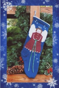 Sarah James Knitting Pattern XMAS808 Angel Christmas Stocking - Picture 1 of 3