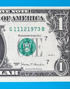 November 12, 1973 / 11 December 1973 : G 11121973 B BIRTHDAY $1 One Dollar Bill - Picture 1 of 3