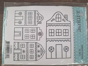 Neu kleine A Muse Briefmarke "SWEET HOUSES" Cling 2-002CL - Bild 1 von 3