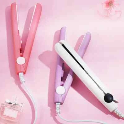 2in1 Mini Hair Curler Portable Straightener Iron Heat Curling Straight for Women - Image 1 of 4