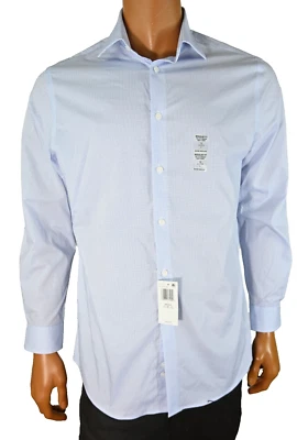 Camisa Michael Kors Hombre L 16 34/35 Nueva Diseño Azul Claro Manga Larga Foto 1 de 4