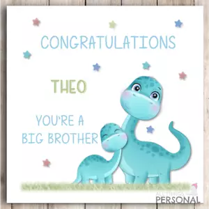 Personalised Congratulations on Becoming A Big Brother You're A Big Brother Card - Picture 1 of 9