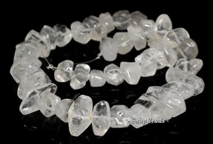 24X9-10X8MM ROCK CRYSTAL GEMSTONE FACETED NUGGET LOOSE BEADS 7.5inch - Picture 1 of 3
