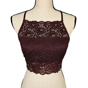 Aeri Racerback Spitzen Bralette, Burgund, Medium - Bild 1 von 10