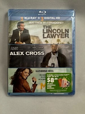 THE LINCOLN LAWYER/ALEX CROSS/ONE FOR THE MONEY - Triple Feature BLU-RAY New - Image 1 of 2