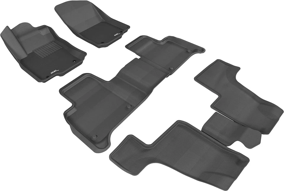 3D MAXpider Complete Set Custom Fit All-Weather Floor Mat for Mercedes-Benz GLS - Imagem 1 de 4