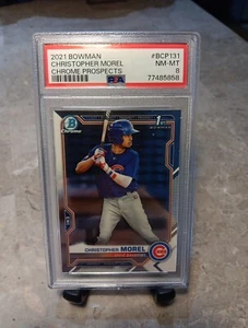 Christopher Morel ROOKIE 2021 Bowman Chrome Prospects #BCP131 RC PSA 8 - Bild 1 von 3