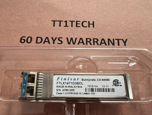 Transceptor SFP+ modo único FTLX1471D3BCL Finisar 10 Gb/s 10 km 1310nm - Imagen 1 de 1